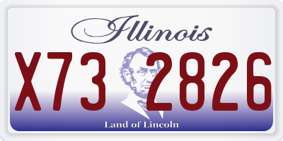 IL license plate X732826