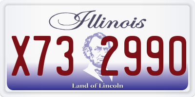 IL license plate X732990