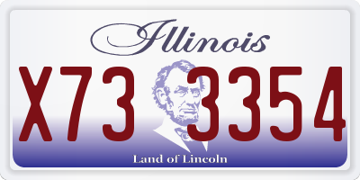 IL license plate X733354
