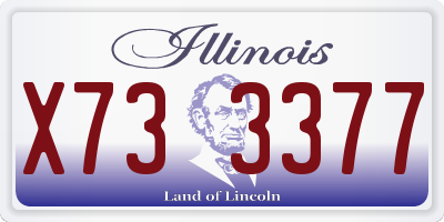 IL license plate X733377