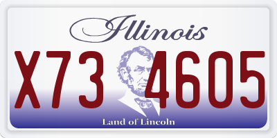 IL license plate X734605