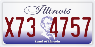IL license plate X734757