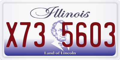 IL license plate X735603
