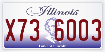 IL license plate X736003