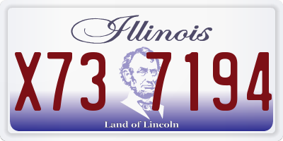 IL license plate X737194