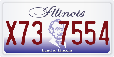 IL license plate X737554