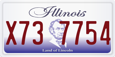 IL license plate X737754