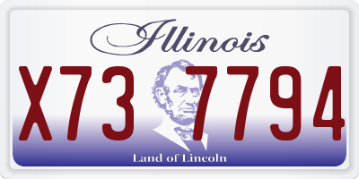IL license plate X737794