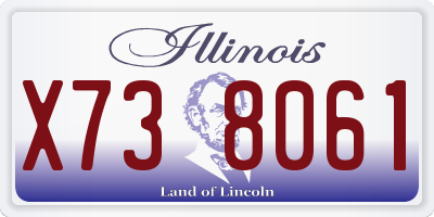 IL license plate X738061
