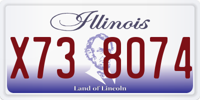 IL license plate X738074