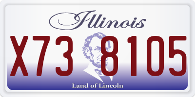 IL license plate X738105