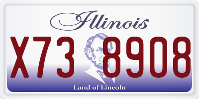 IL license plate X738908