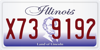 IL license plate X739192
