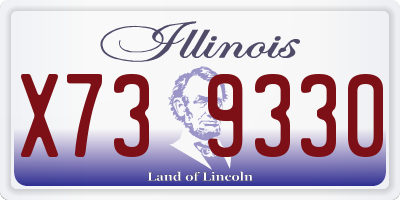 IL license plate X739330