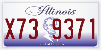 IL license plate X739371