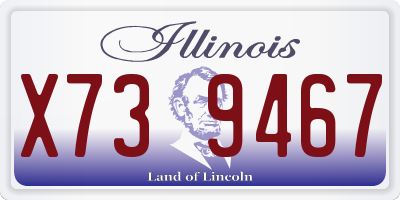 IL license plate X739467