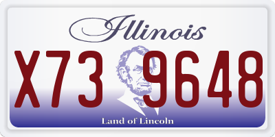 IL license plate X739648