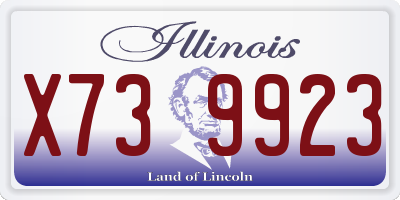 IL license plate X739923