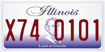 IL license plate X740101