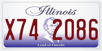 IL license plate X742086