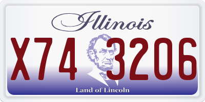 IL license plate X743206