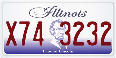 IL license plate X743232