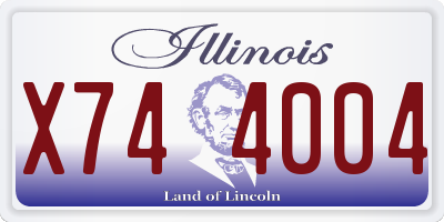 IL license plate X744004