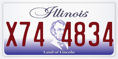 IL license plate X744834