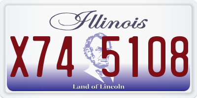 IL license plate X745108