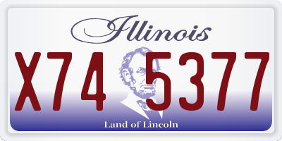 IL license plate X745377