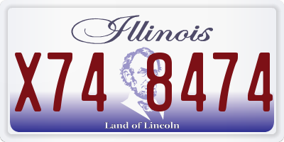 IL license plate X748474