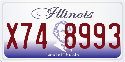 IL license plate X748993