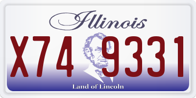 IL license plate X749331