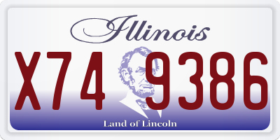 IL license plate X749386