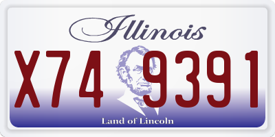 IL license plate X749391