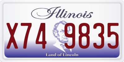 IL license plate X749835