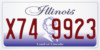 IL license plate X749923