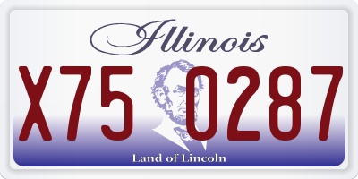 IL license plate X750287