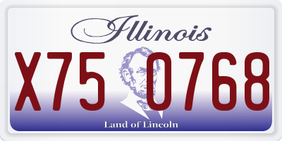 IL license plate X750768