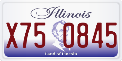 IL license plate X750845