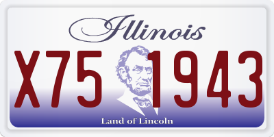 IL license plate X751943