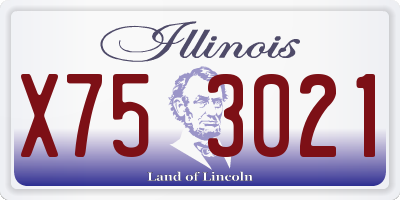 IL license plate X753021