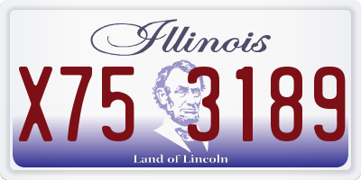IL license plate X753189