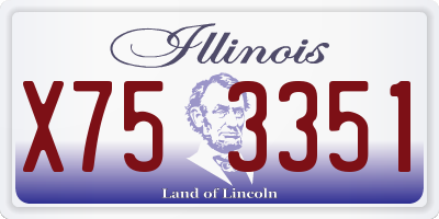 IL license plate X753351
