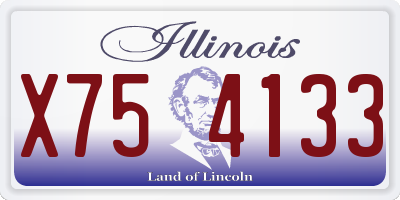 IL license plate X754133