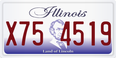 IL license plate X754519