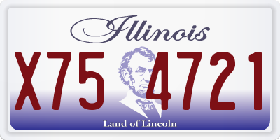 IL license plate X754721