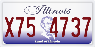 IL license plate X754737