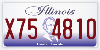 IL license plate X754810