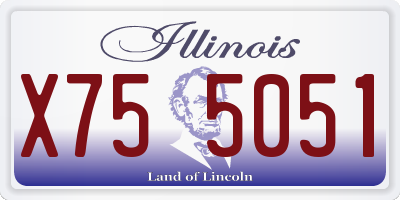 IL license plate X755051